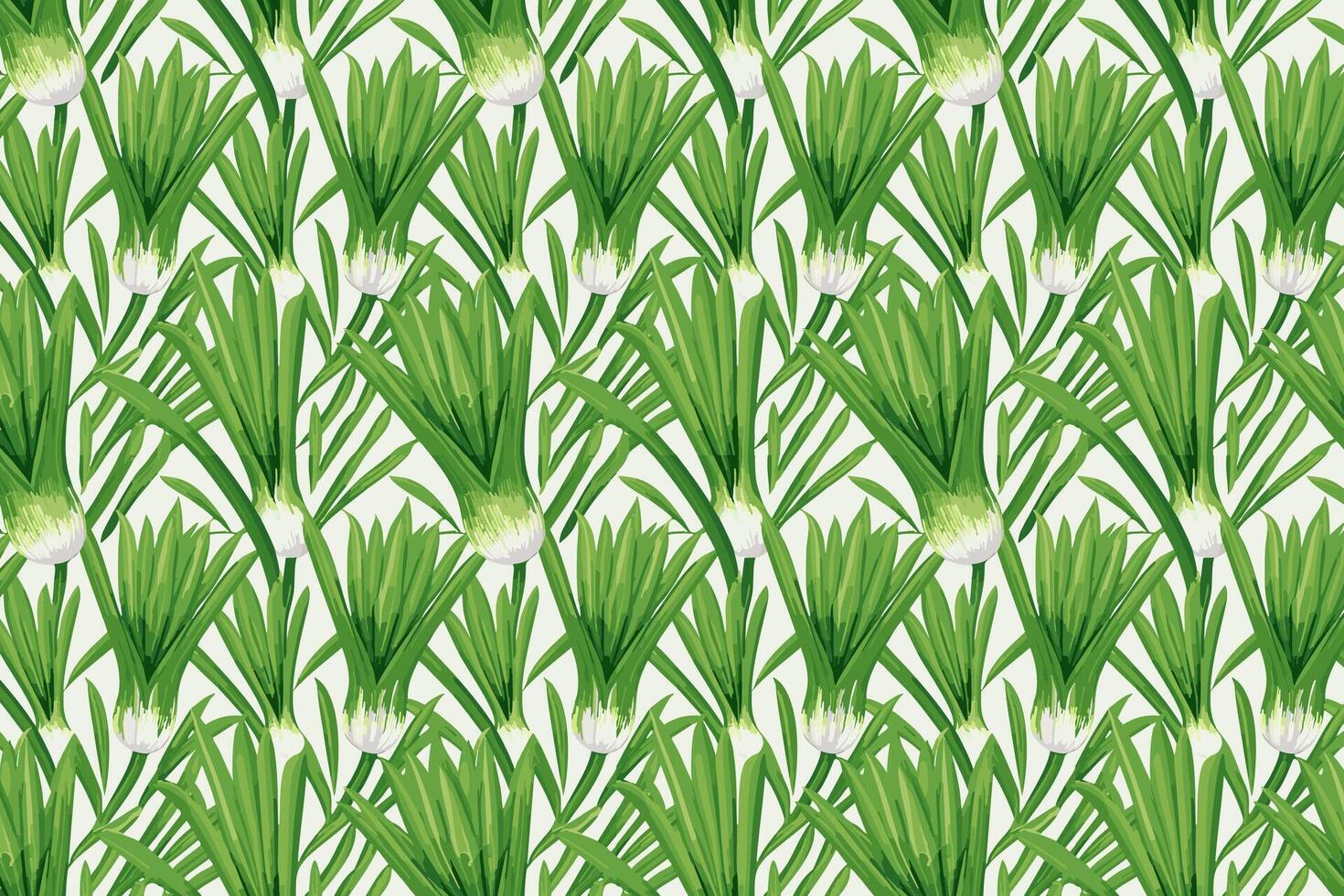 Green Onion seamless pattern background illustration vector