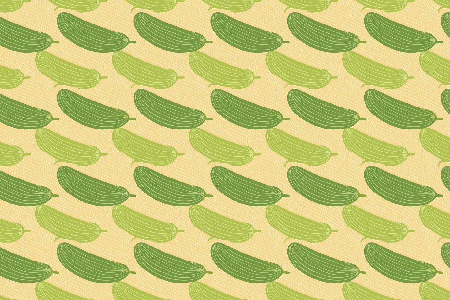 Pattern with Ridge Gourd illustration vector