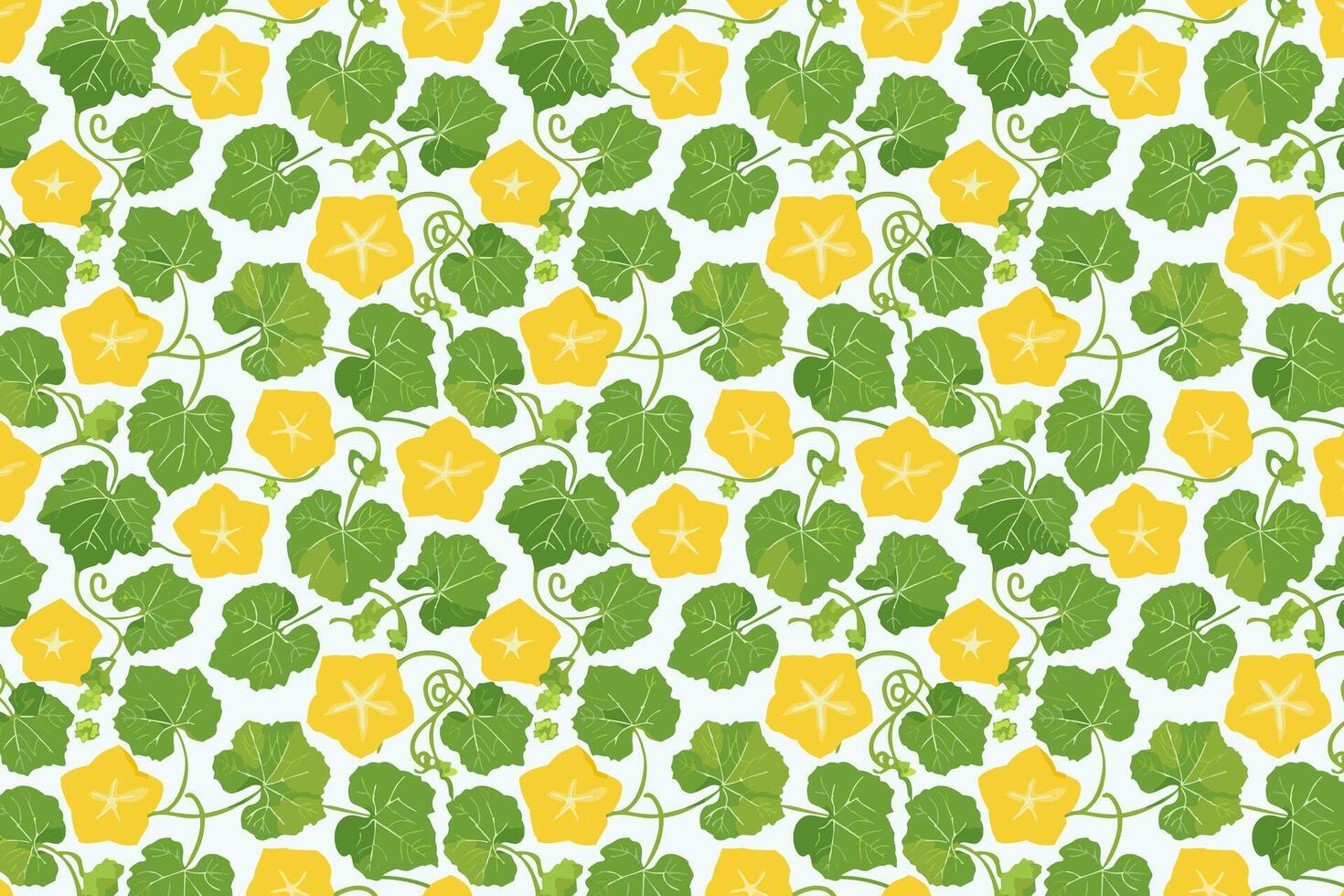 Sponge Gourd with leaves pattern texture illustration vector