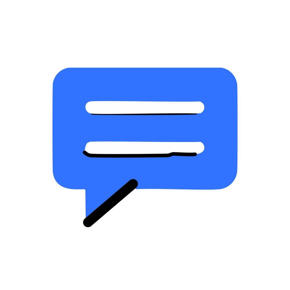 Chat icon. Speech bubble symbol. Communication sign. Flat design style. vector