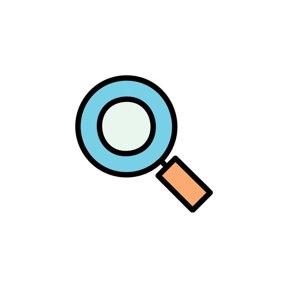 Magnifying glass icon. Search and find symbol illustration. vector