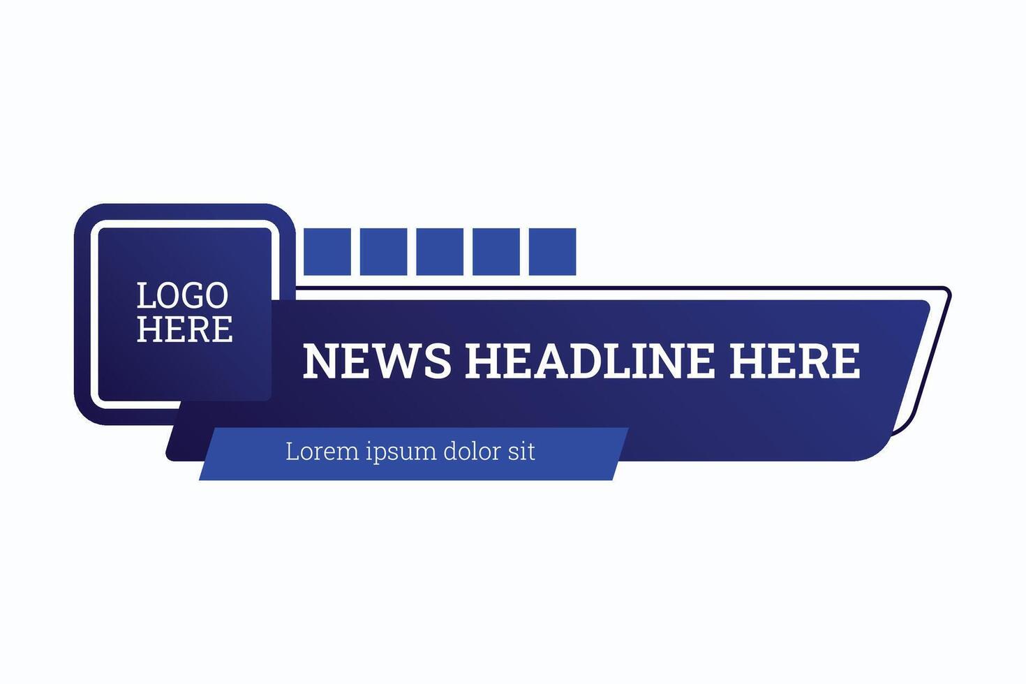 Professional News Lower Third Template vector