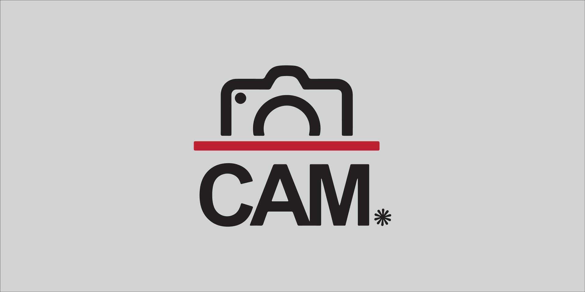 simple cam expert logo design vector