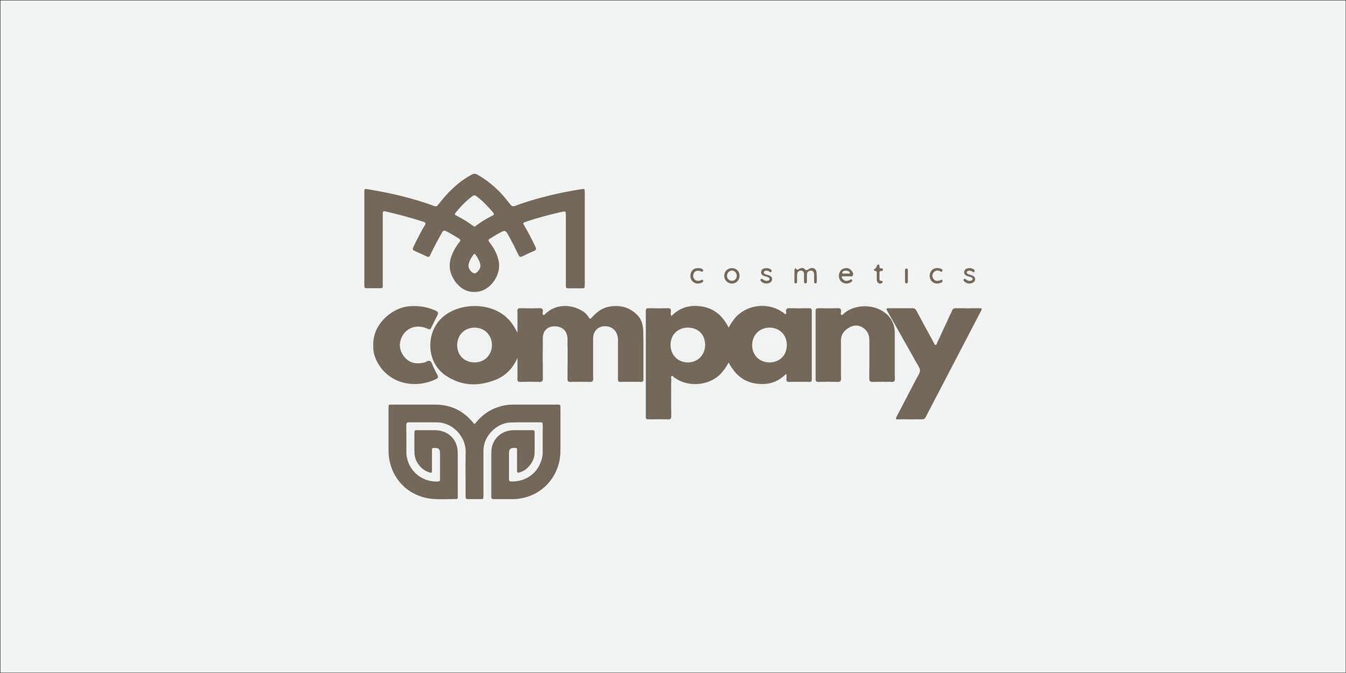 cosmetic logo design flower theme vector