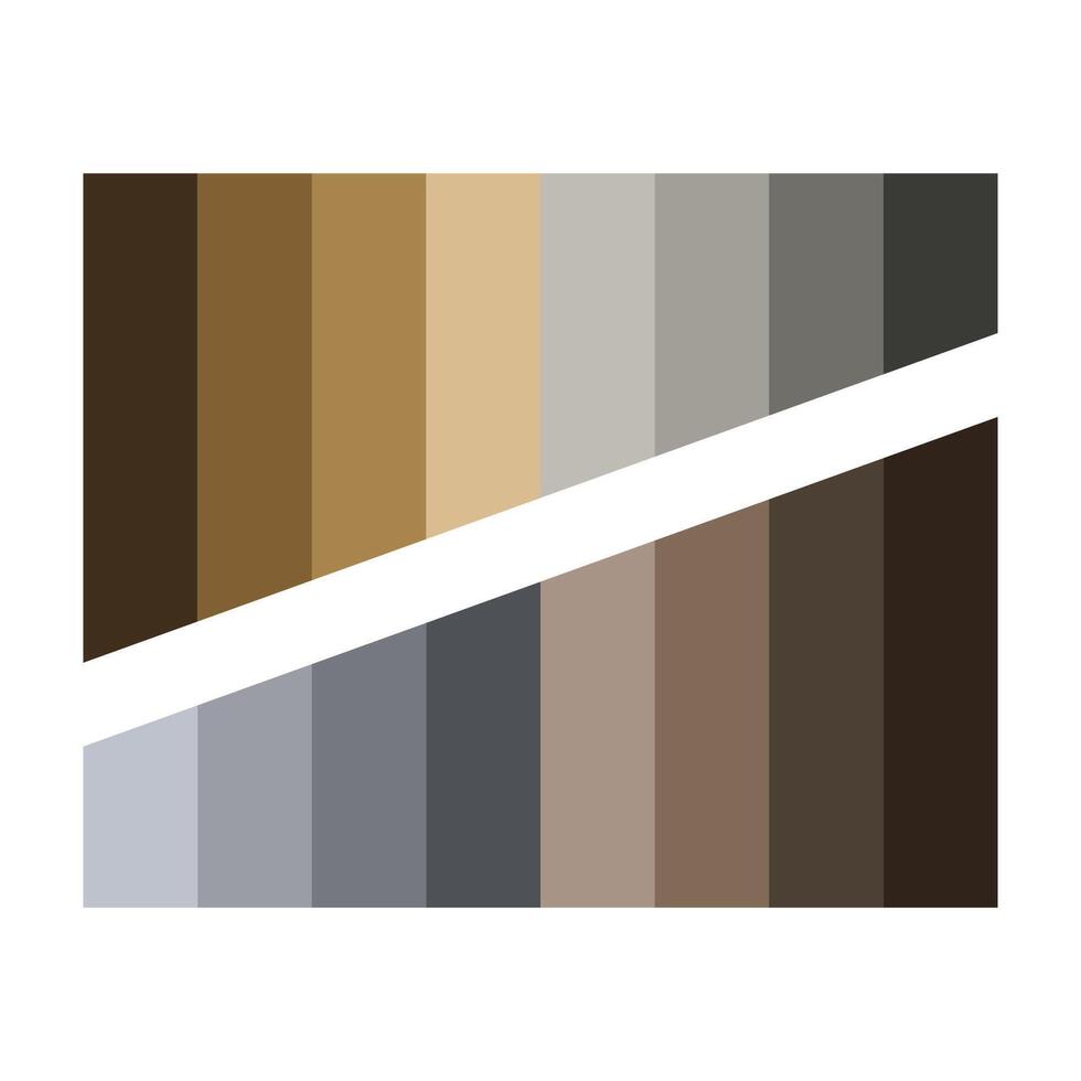 Neutral Warm and cool Color Pallete. Color swatch for fashion, home, interiors, design. Colour chart idea. vector