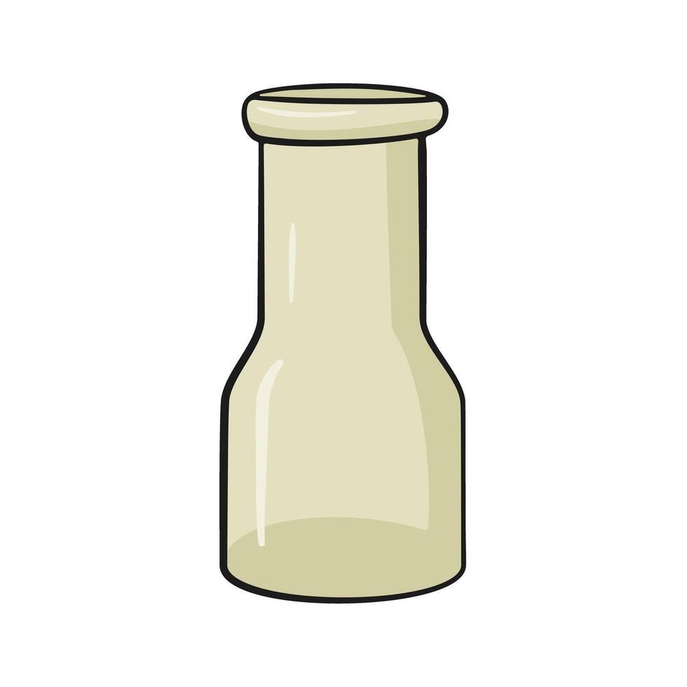 Empty glass flask vector
