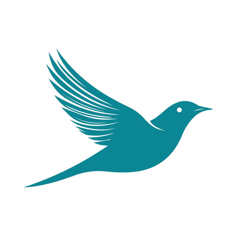 A bird flying in the air with its wings spread out vector