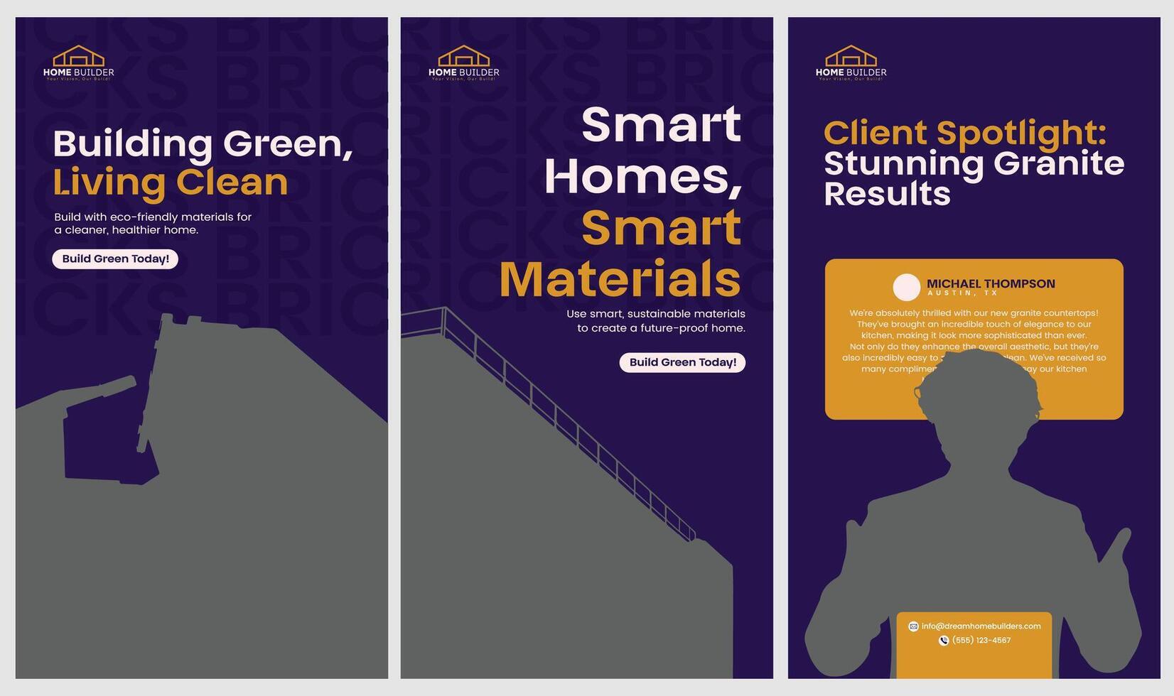 Flat Templates Social Media stories set vector