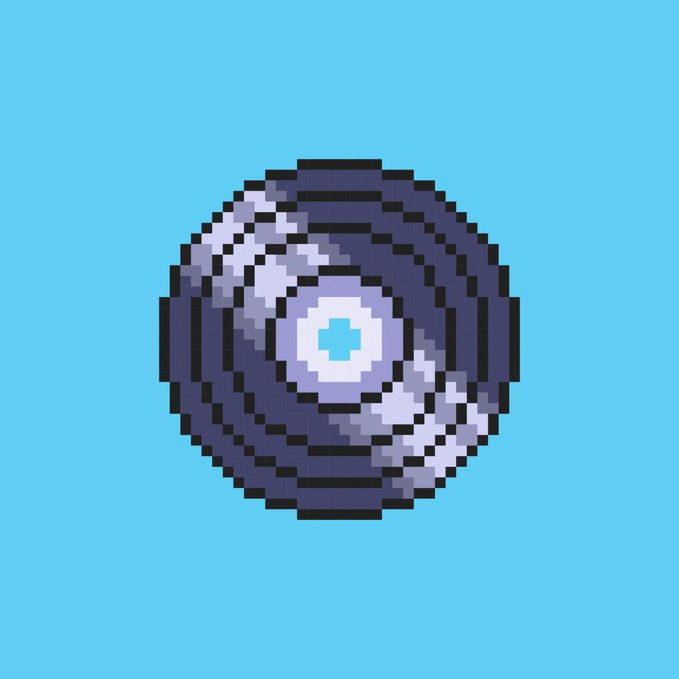 Pixel art Vinyl Record game asset design vector