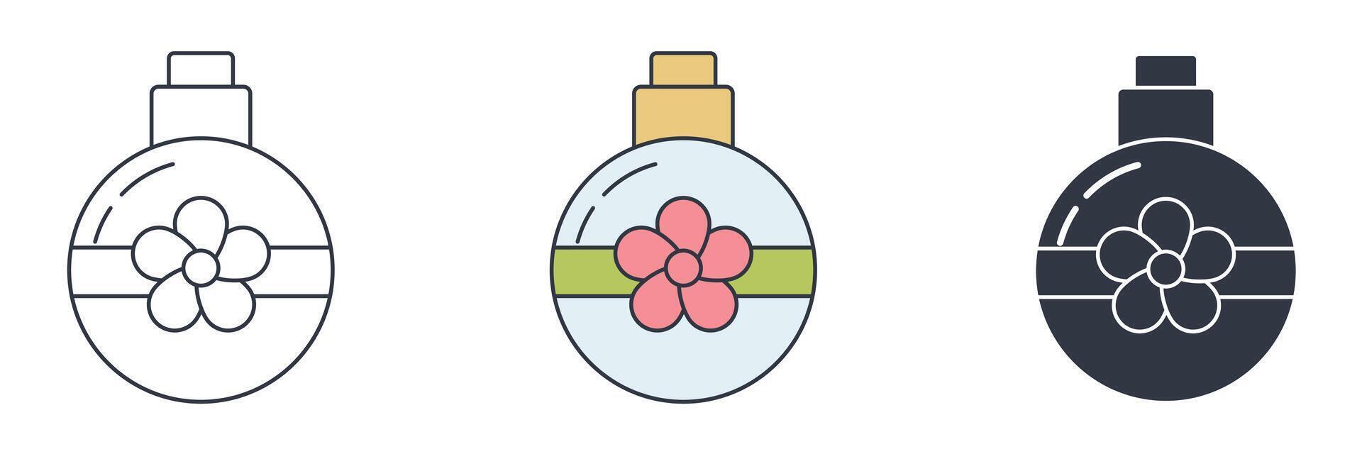 Christmas Ornament Ball icon symbol illustration isolated on white background vector