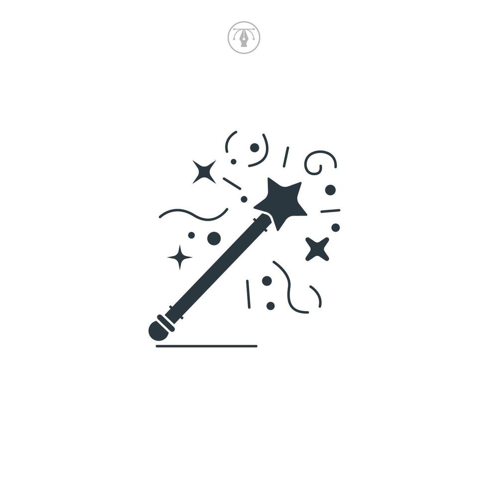 Magic Wand icon symbol illustration isolated on white background vector