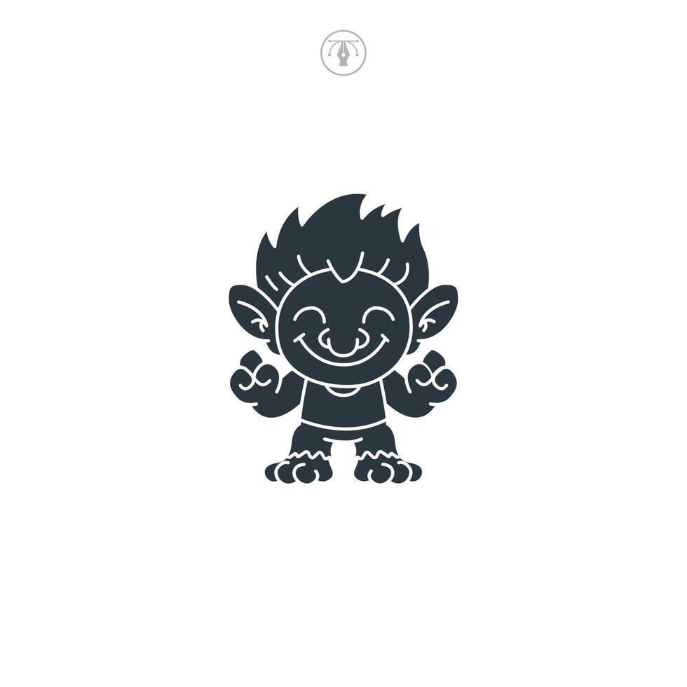 Troll icon symbol illustration isolated on white background vector