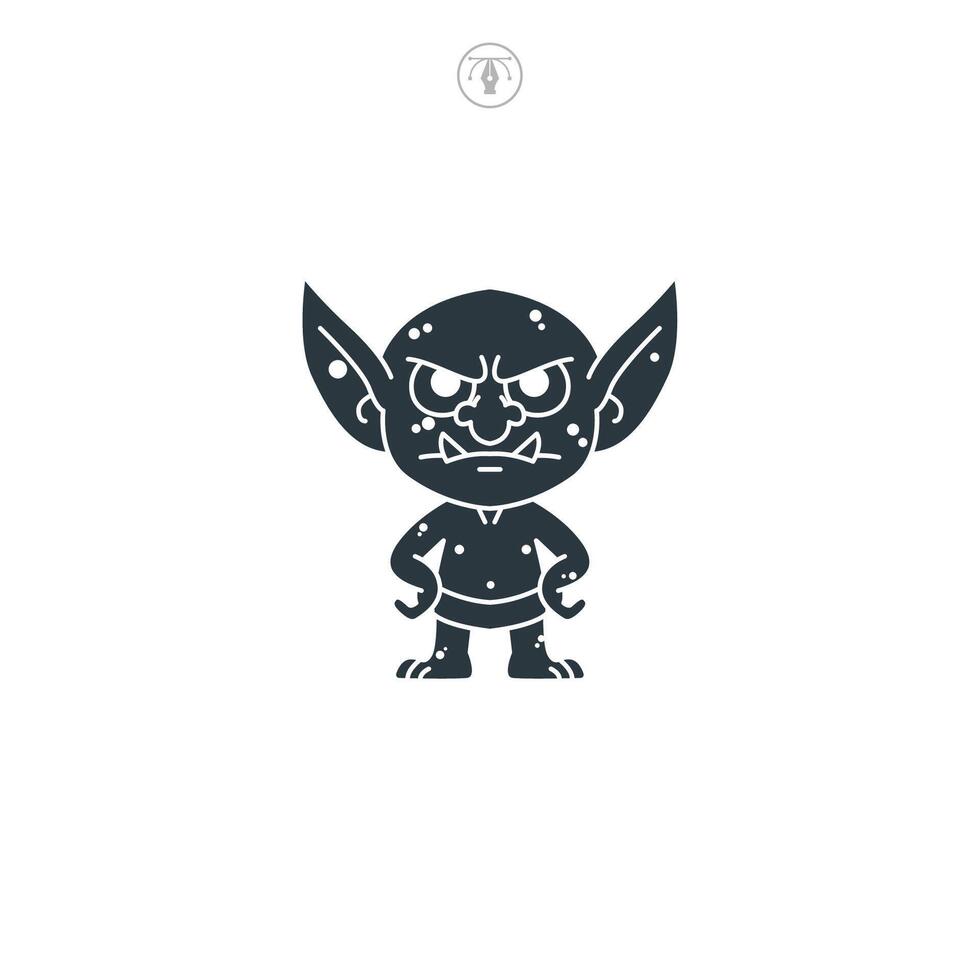 Goblin icon symbol illustration isolated on white background vector