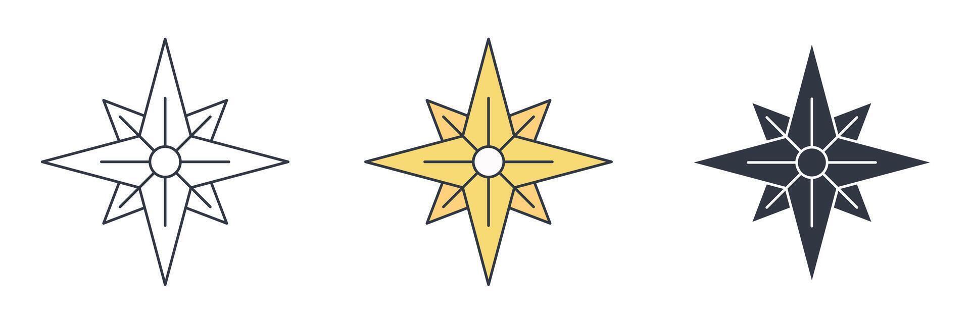 Star of Bethlehem icon symbol illustration isolated on white background vector