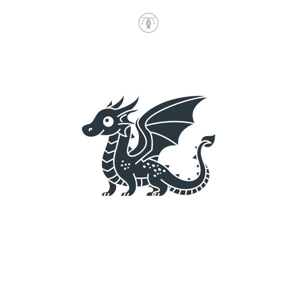 Dragon icon symbol illustration isolated on white background vector
