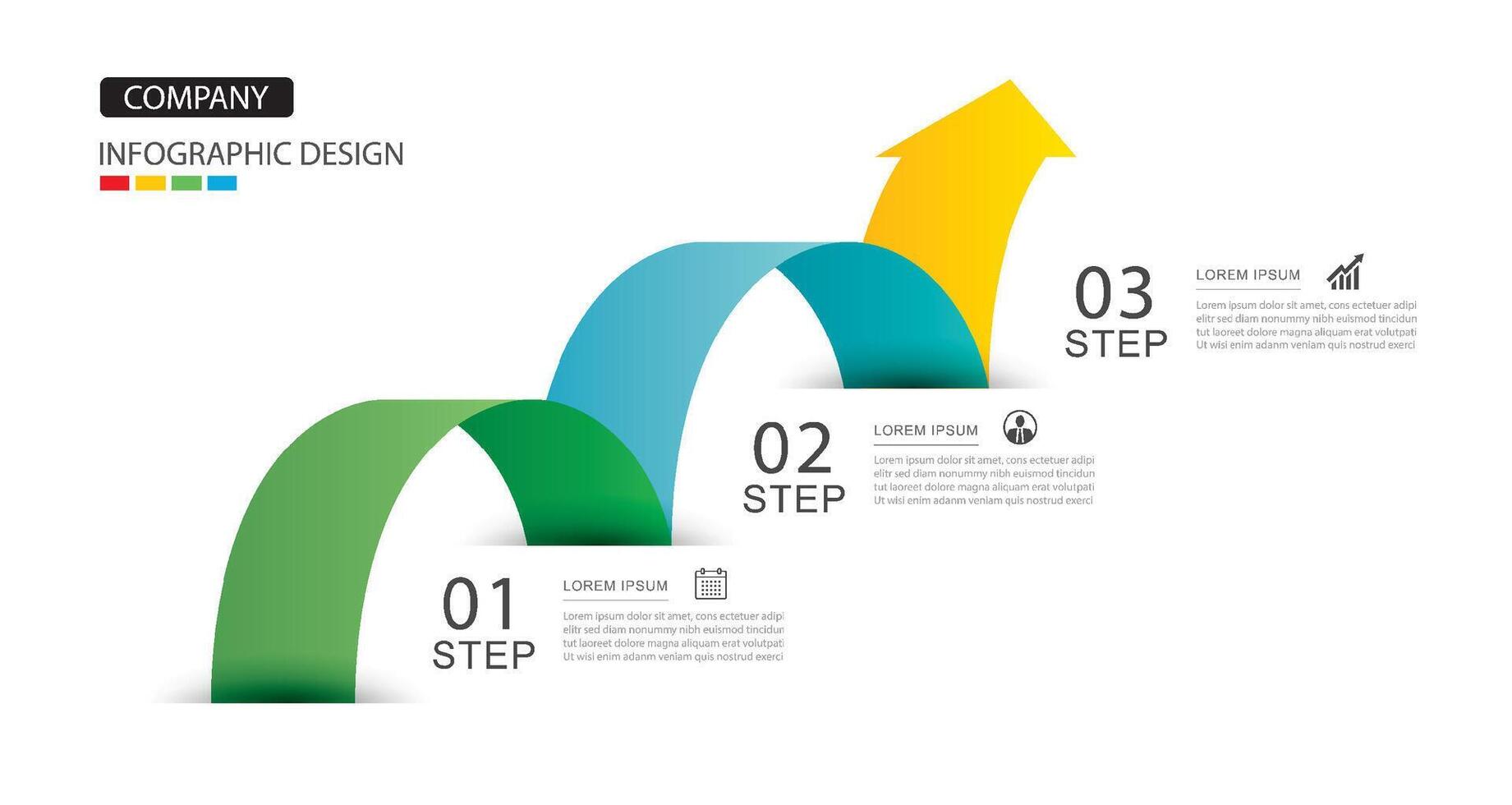 Infographics arrow symbol timeline business steps to success. vector