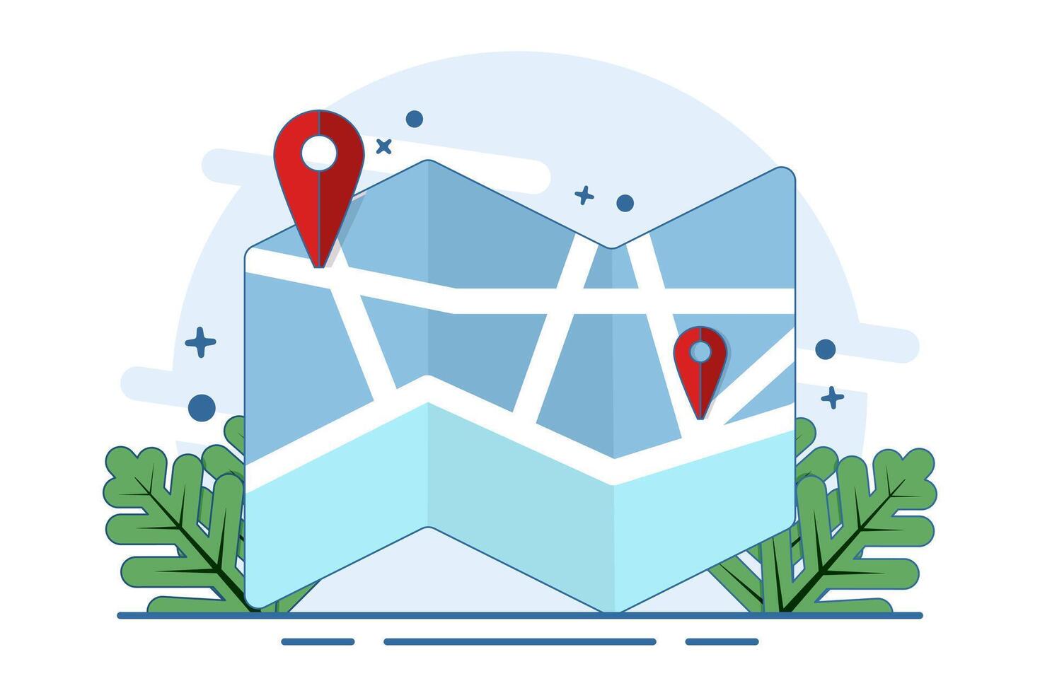 map concept. map UI elements. Geographical position and address. GPS location, bar and dashboard templates. web design for mobile apps with theme interface. flat illustration. vector