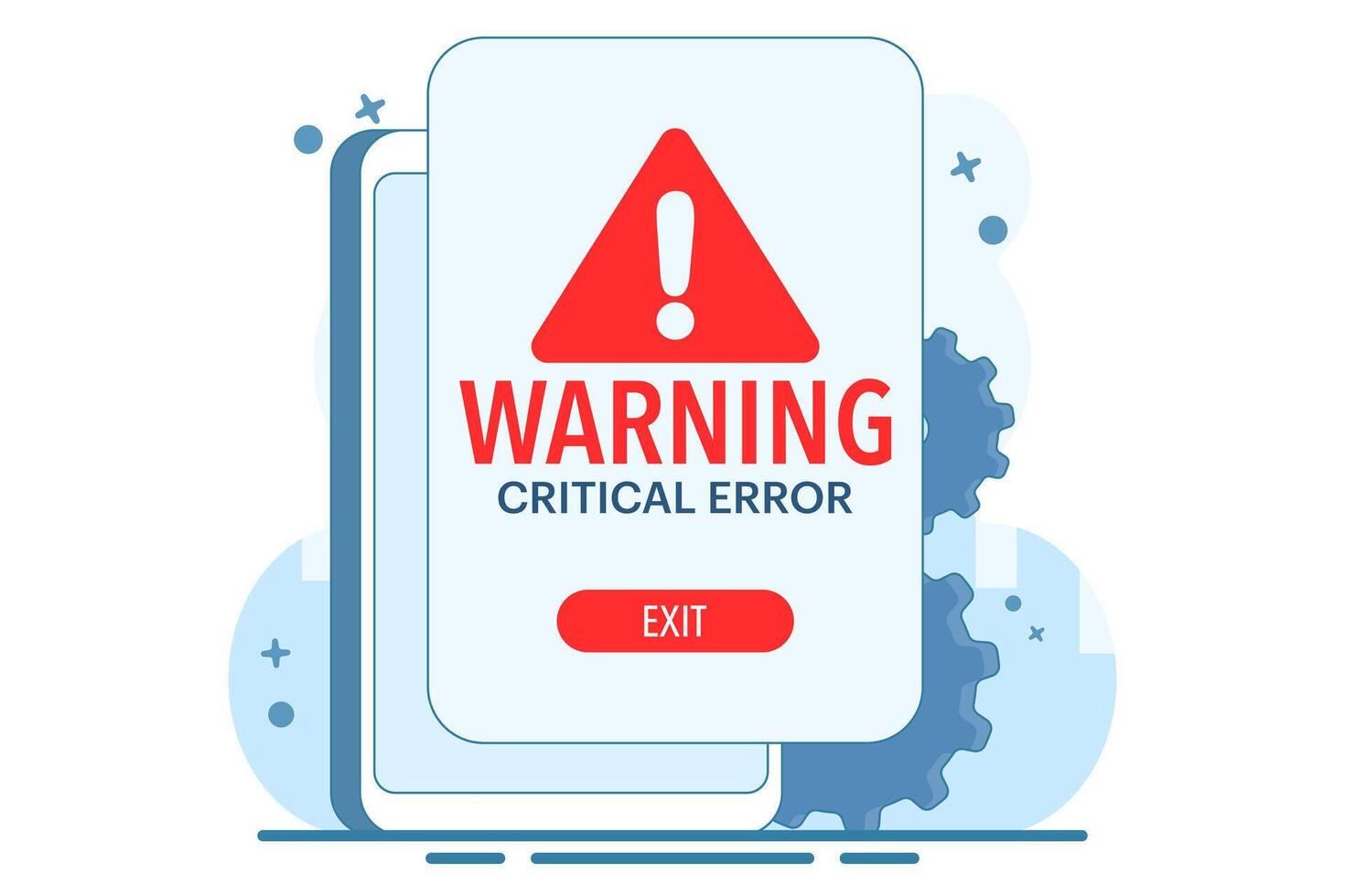 Warning signs and symbols concept, Danger and warning signs, Attention, System error, Website is temporarily unavailable, web is not working. warning and error, User warning page is not available. vector