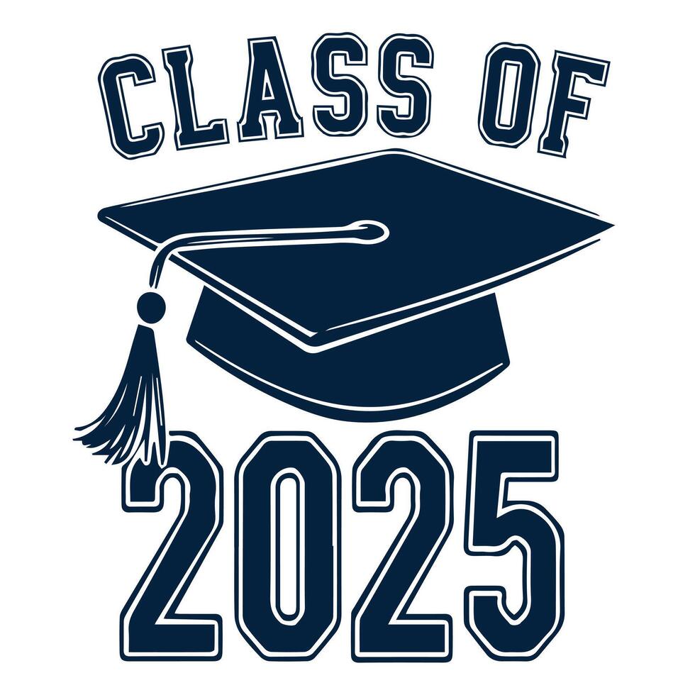 a tshirt design that says class of 2025 vector