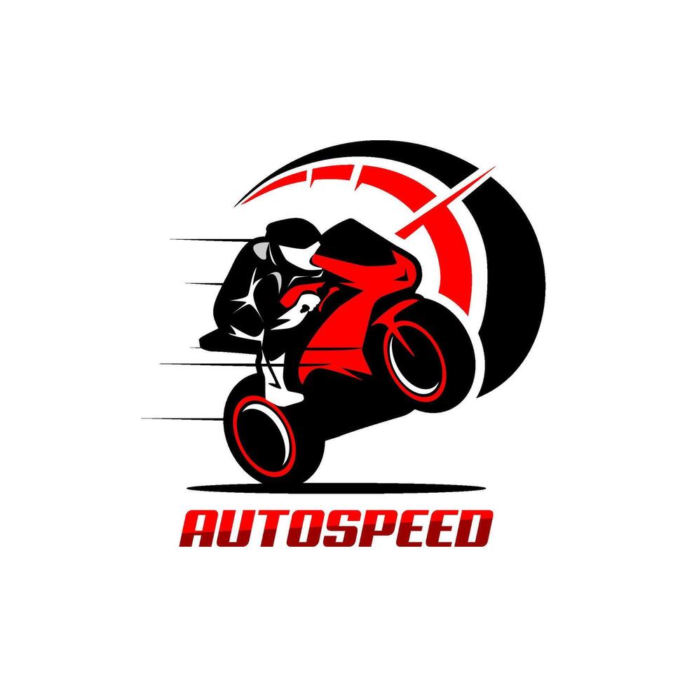 motor sport biker logo design illustration vector