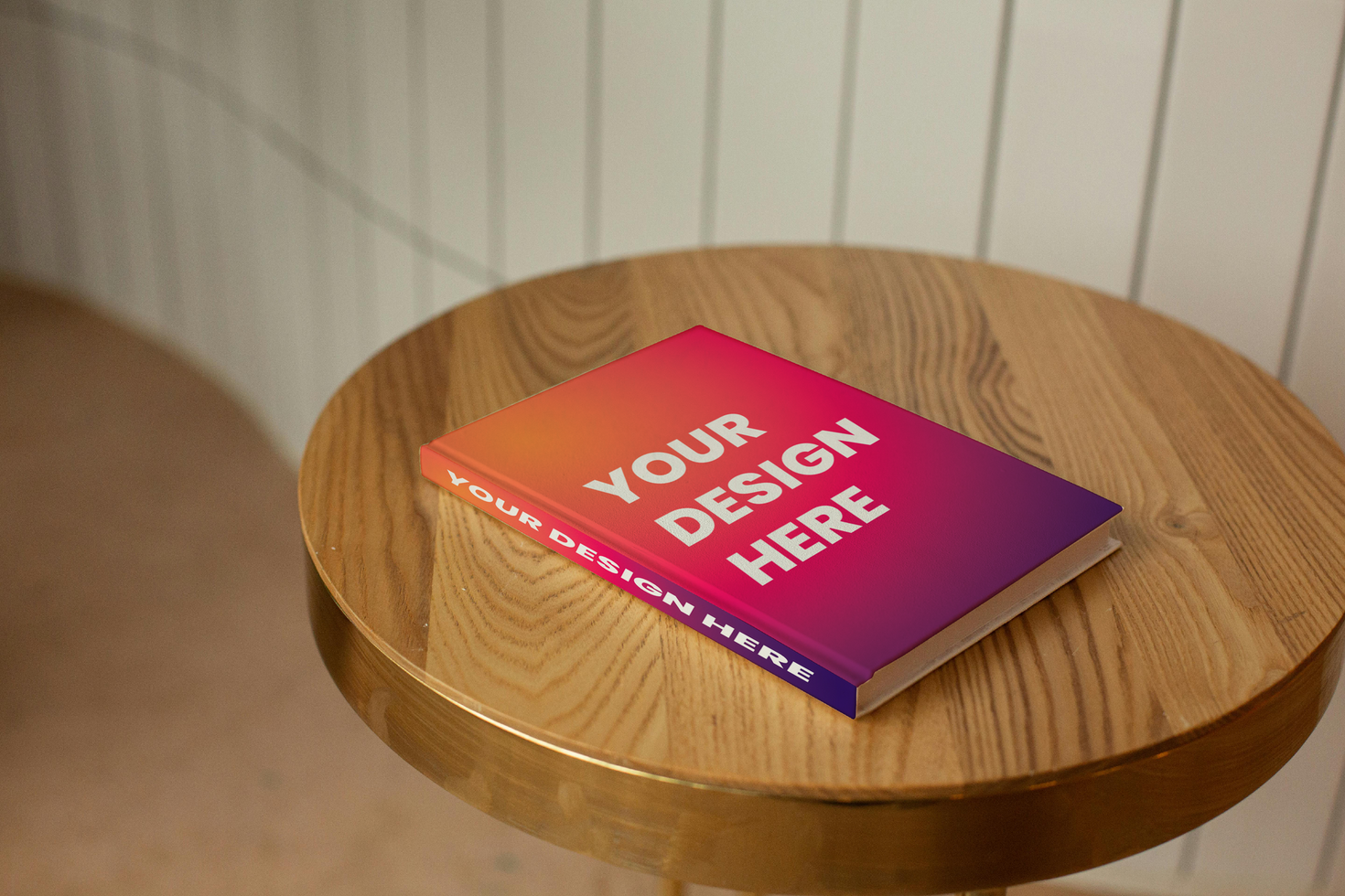Book on table mockup psd