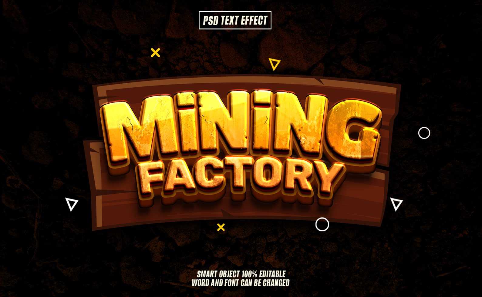 mining Editable 3D text for Typography Projects psd