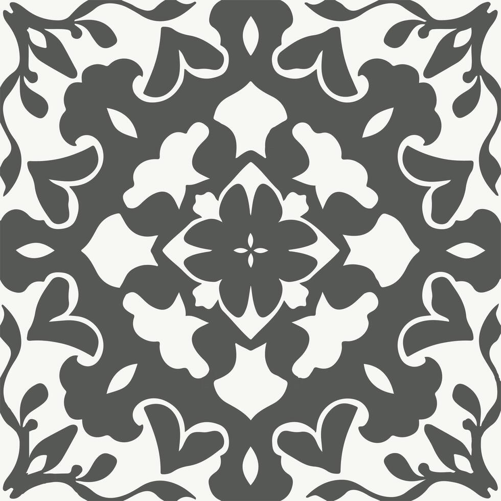 a pattern with a flower design on it vector