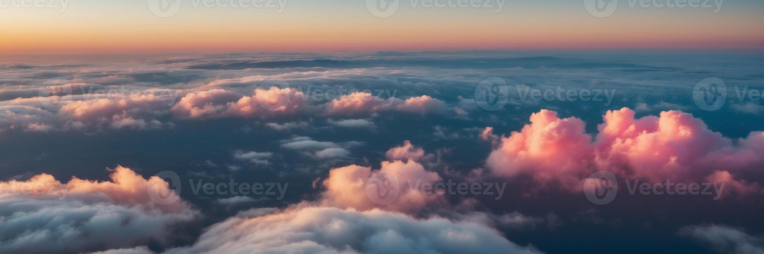 A view of the clouds from above photo