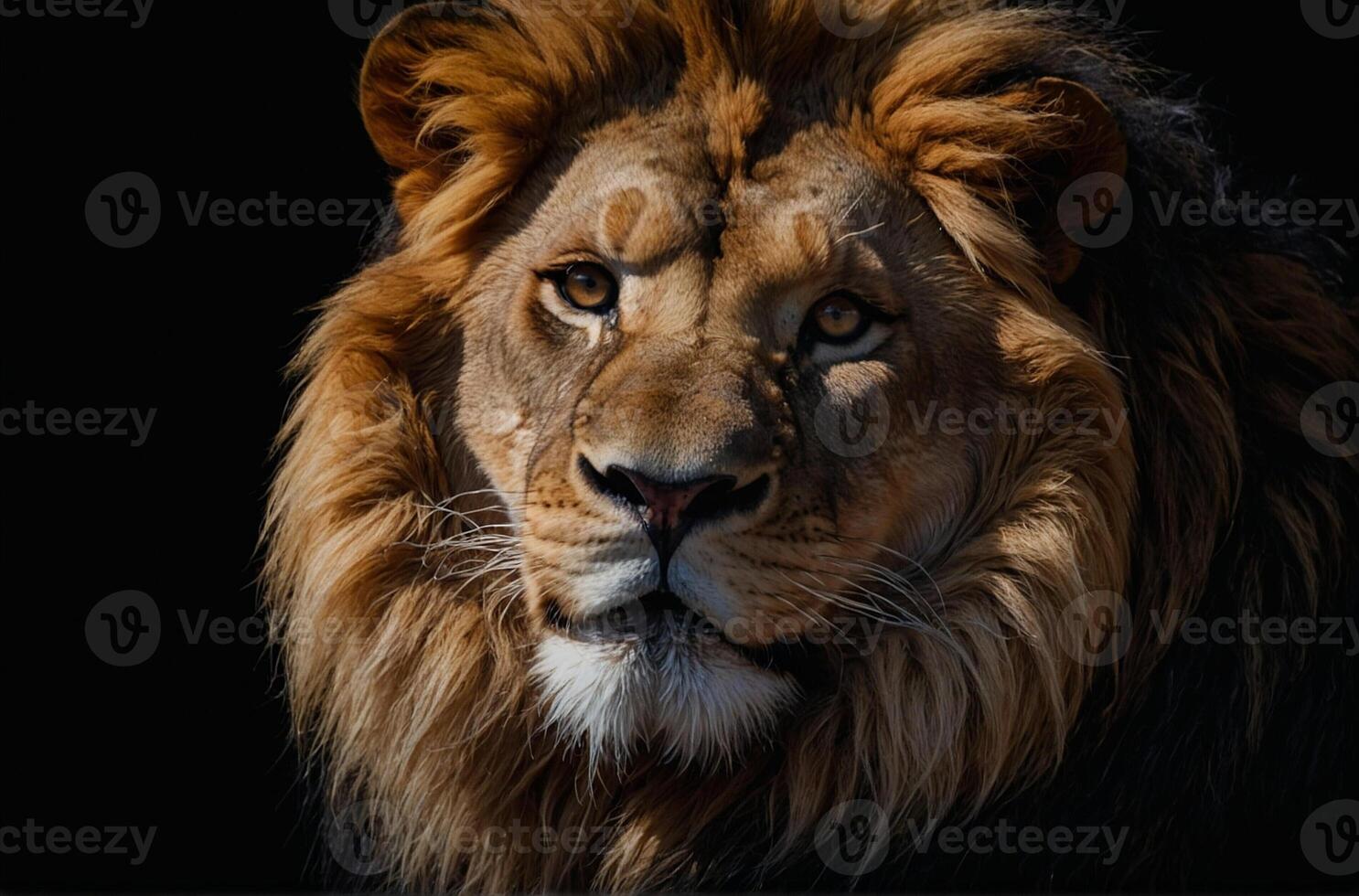 A lion is looking into the camera photo