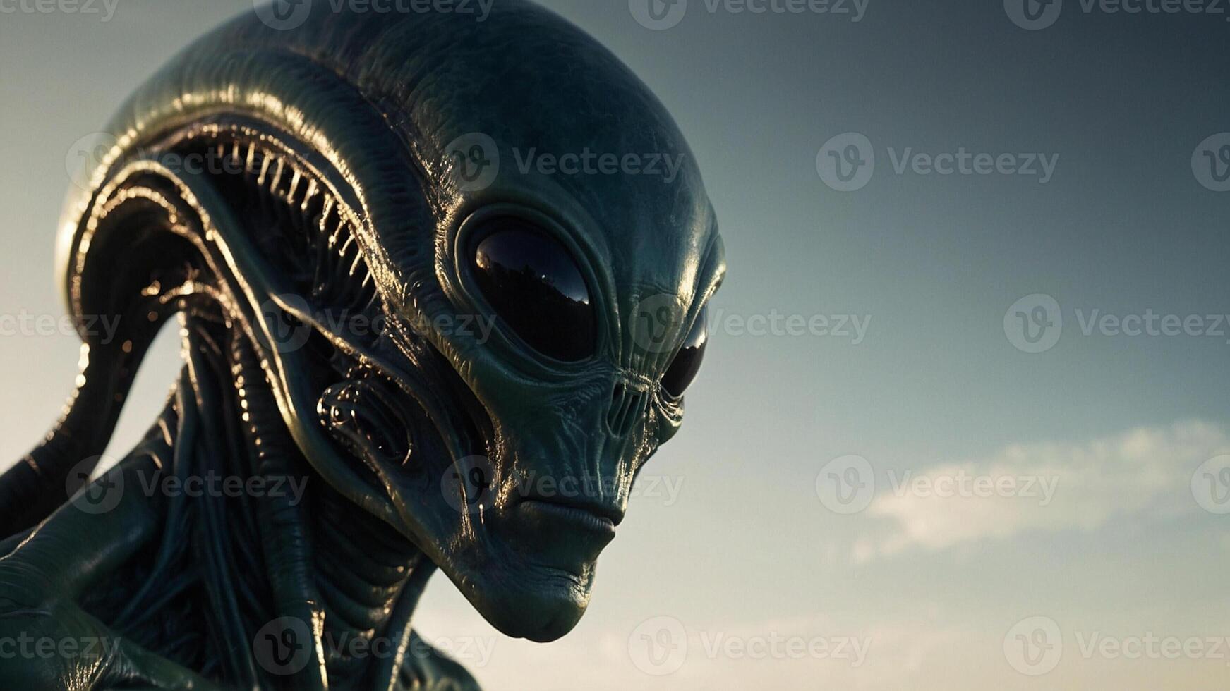 Close Up of Alien-Like Being photo