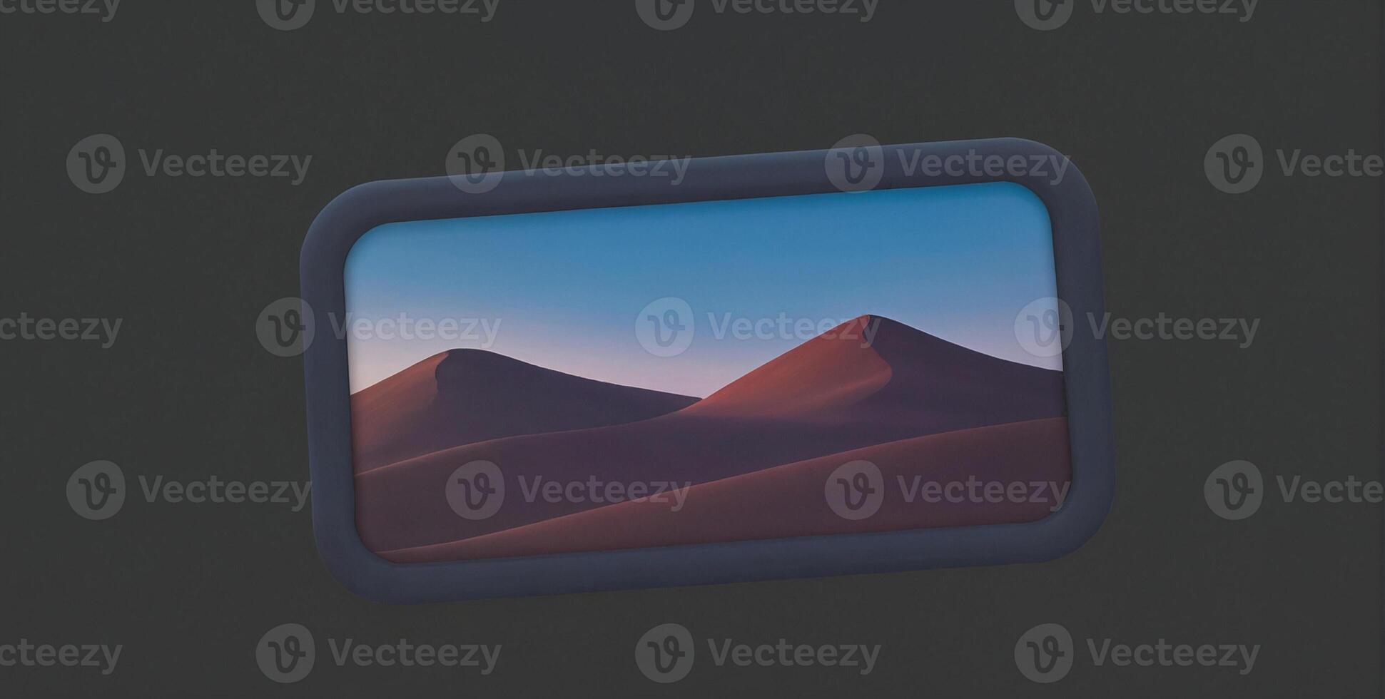 A picture of a mountain in the middle of a desert photo