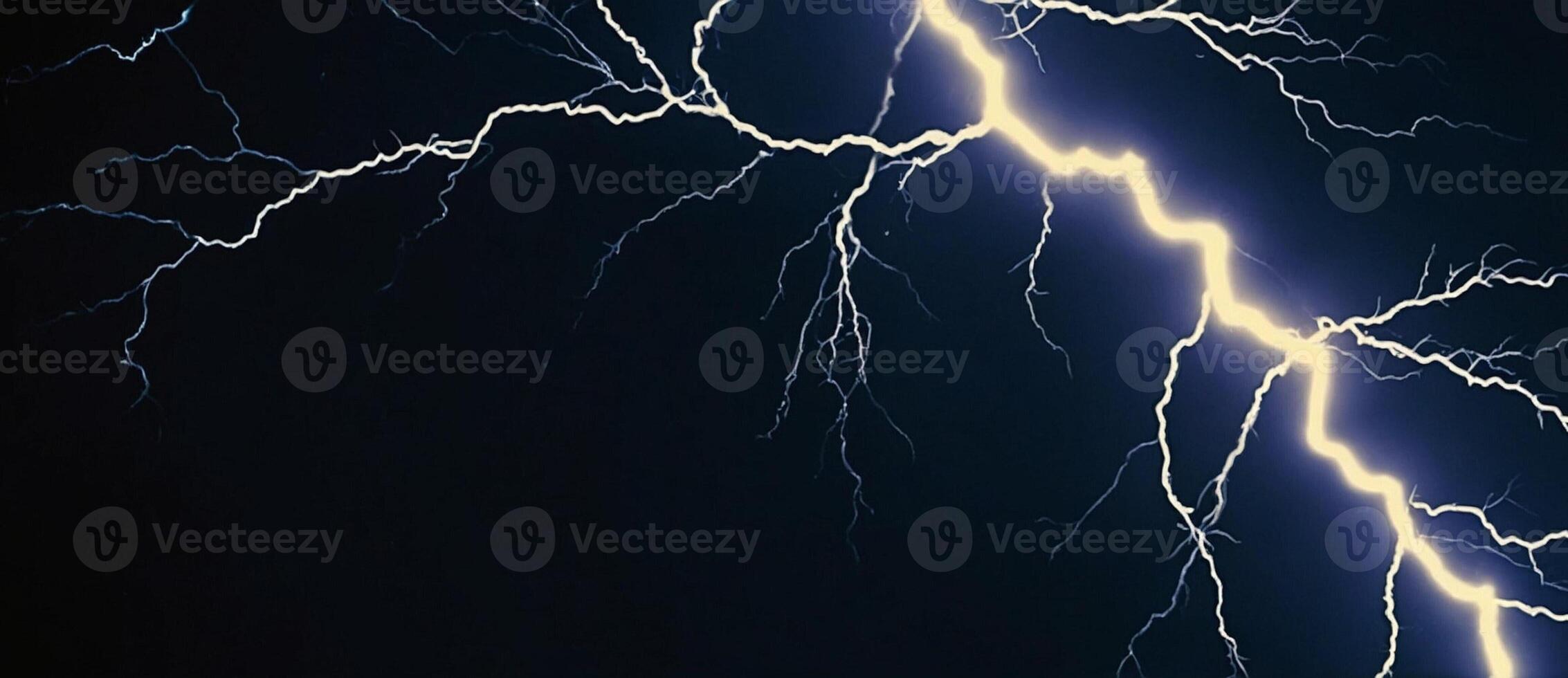 Lightning bolt on a dark background photo