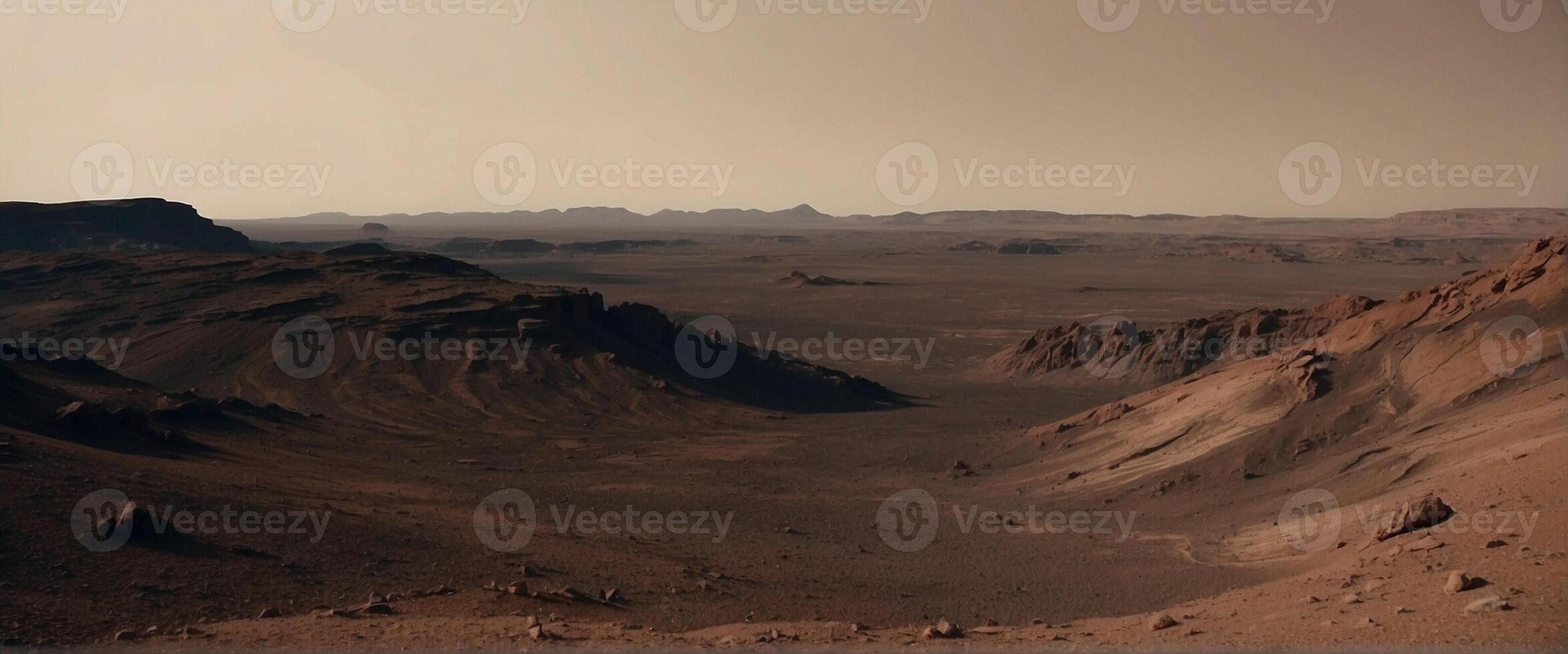 The martian landscape is shown in this image photo