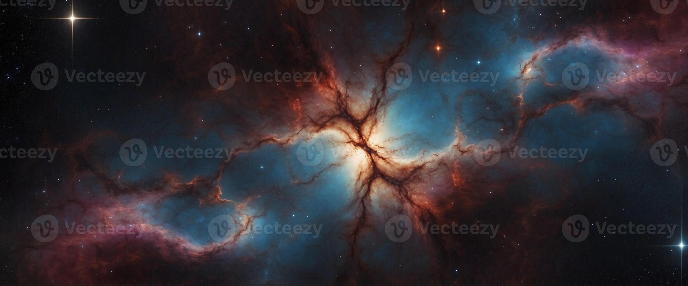 The nebula in space with stars and stars photo