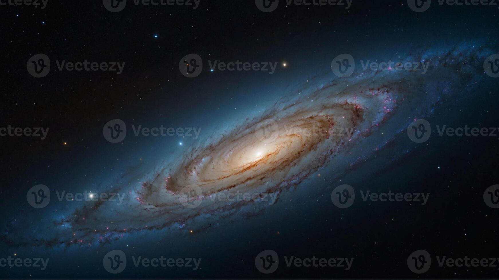 Large Spiral Galaxy With Stars photo