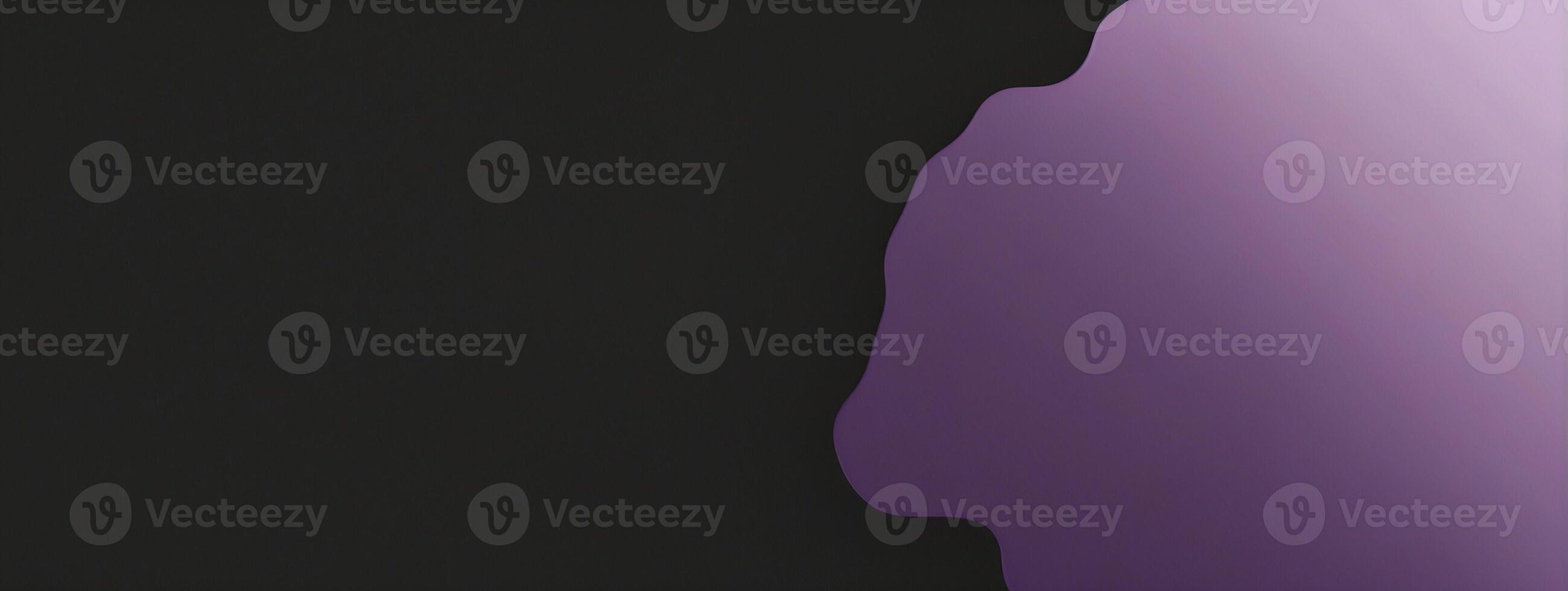 A black and purple background with a black and white image photo