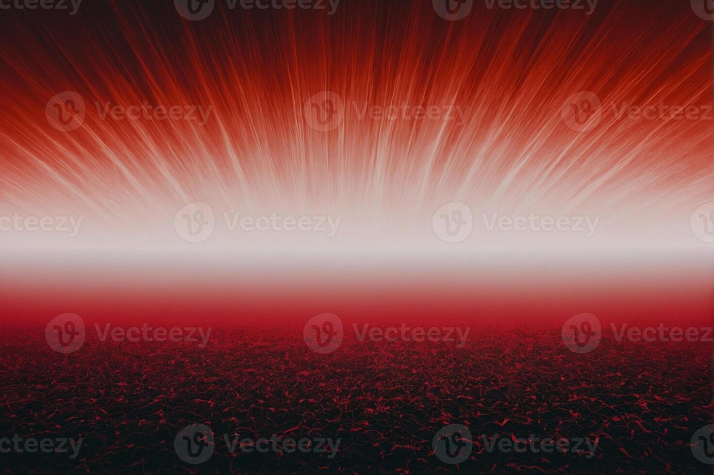 A red and black background with a bright light photo
