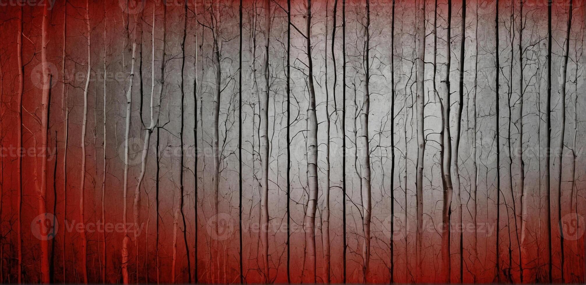 A red and black background with trees photo