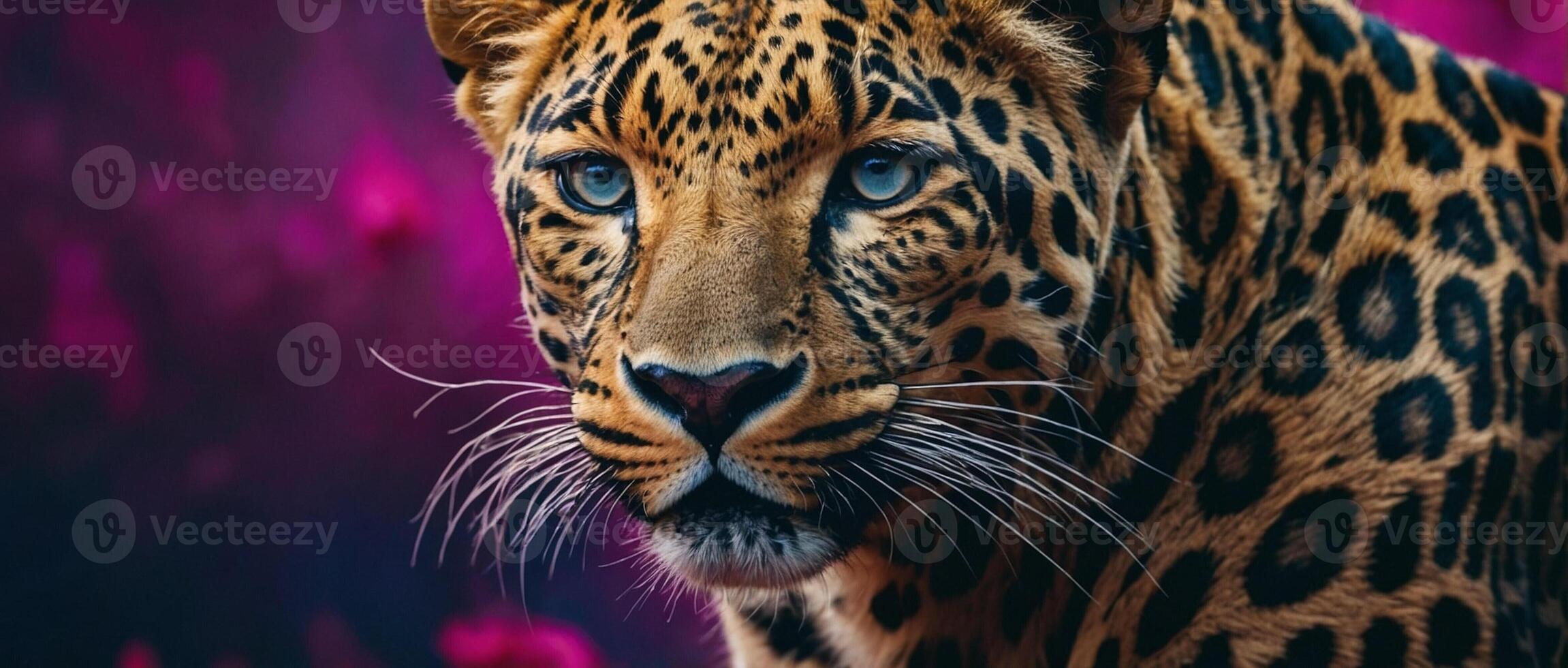 A leopard is staring into the distance photo