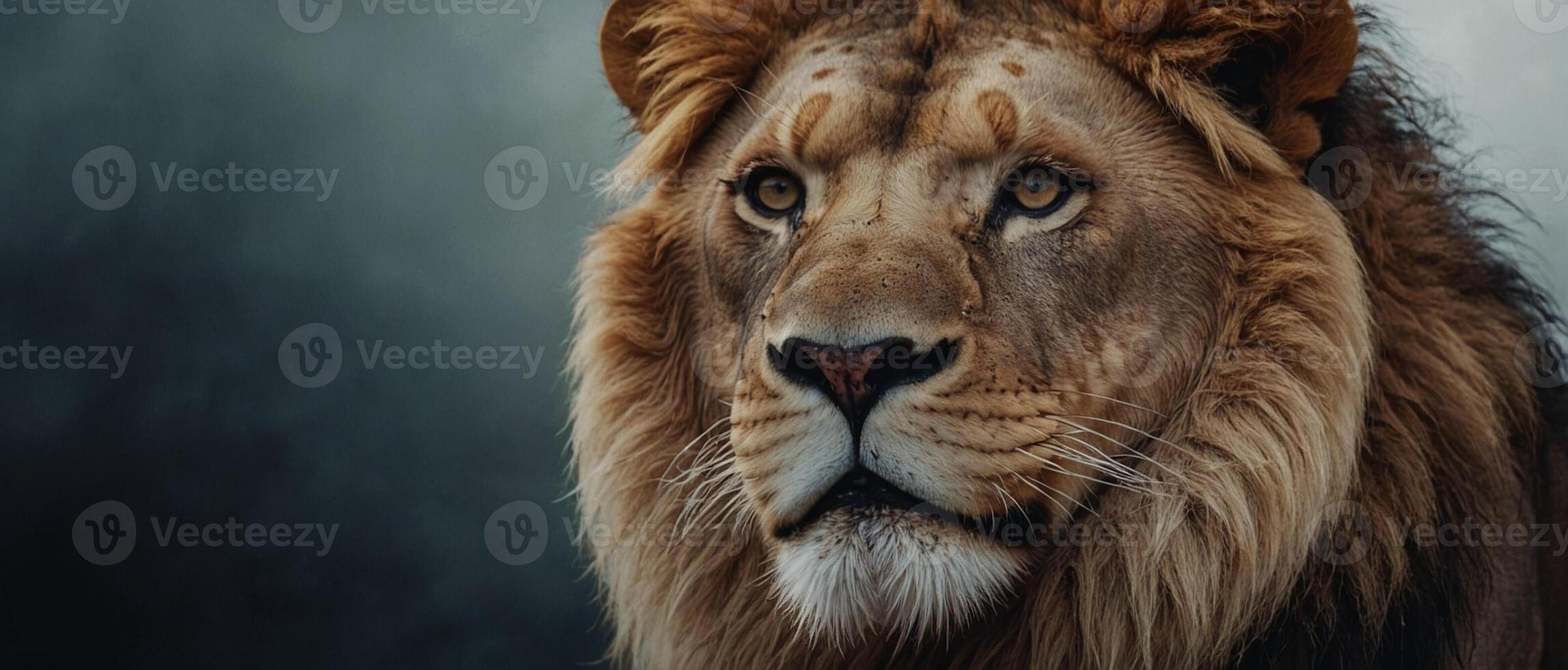 A lion is looking into the camera photo