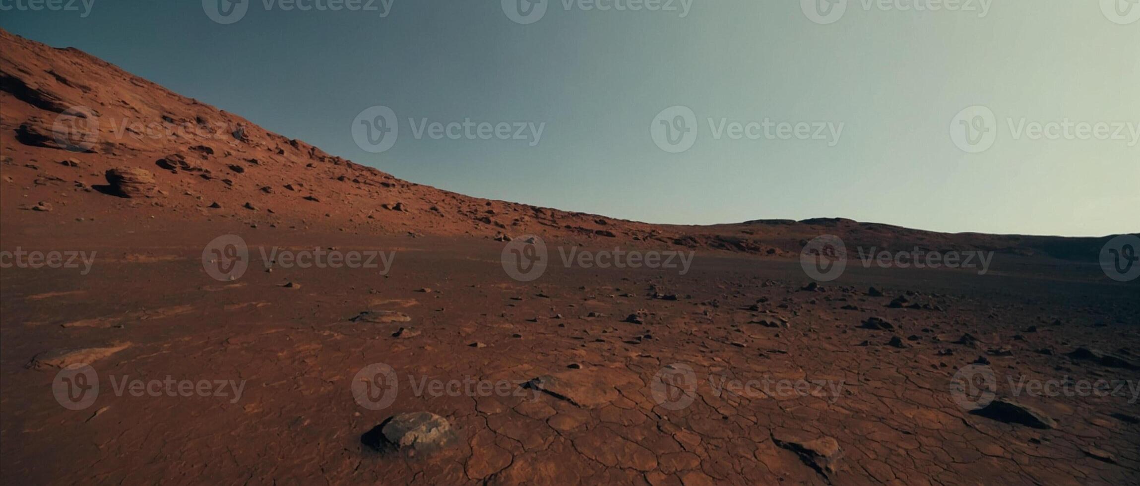 A view of the red planet from the surface photo
