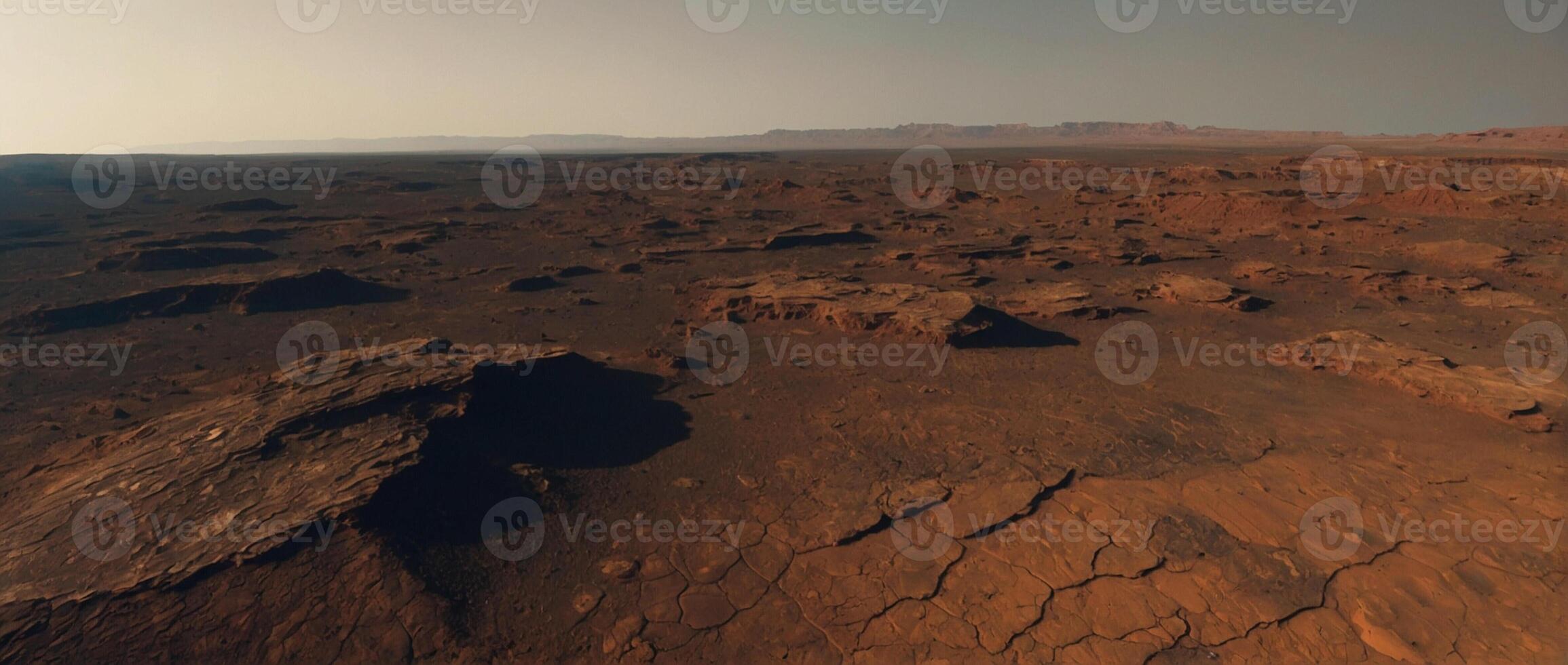 The martian landscape is shown in this image photo