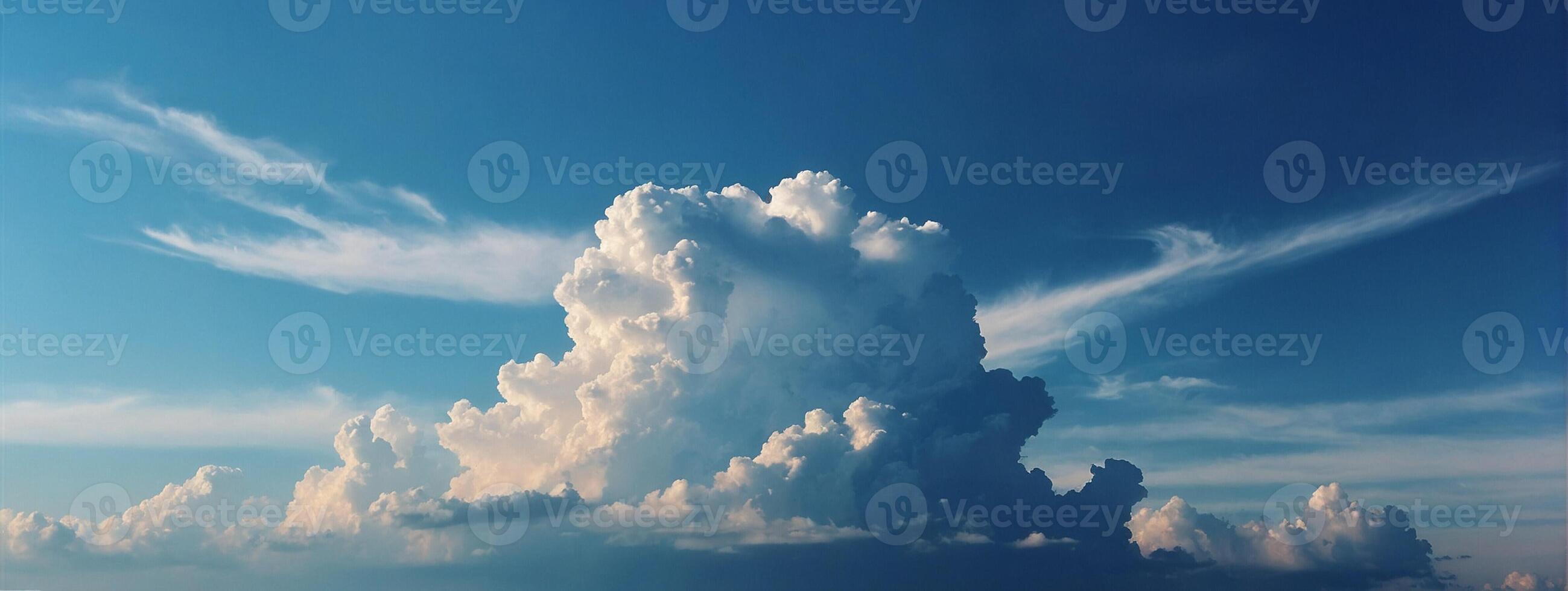 A large cloud is seen in the sky photo