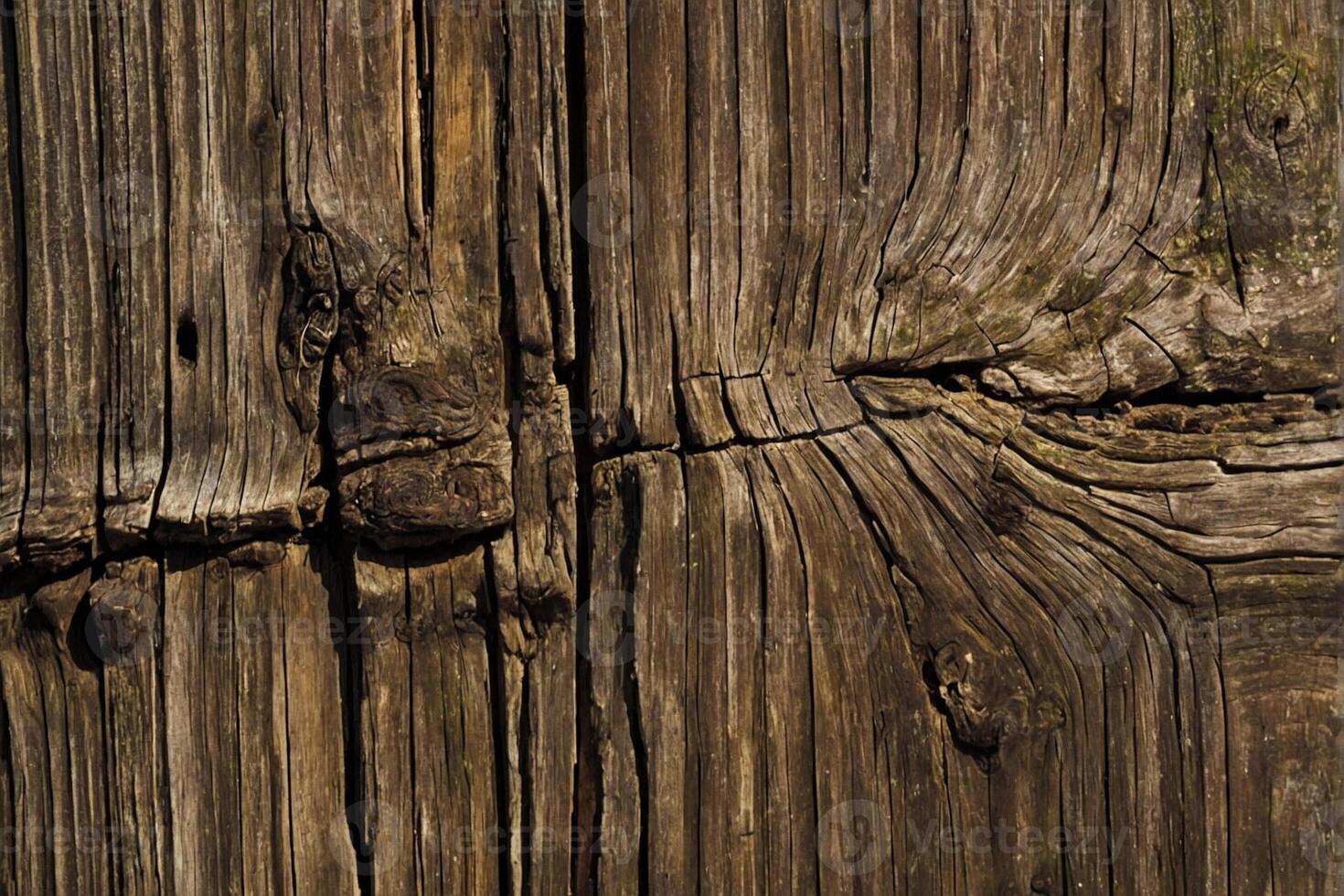 A close up of a wooden wall with knots photo