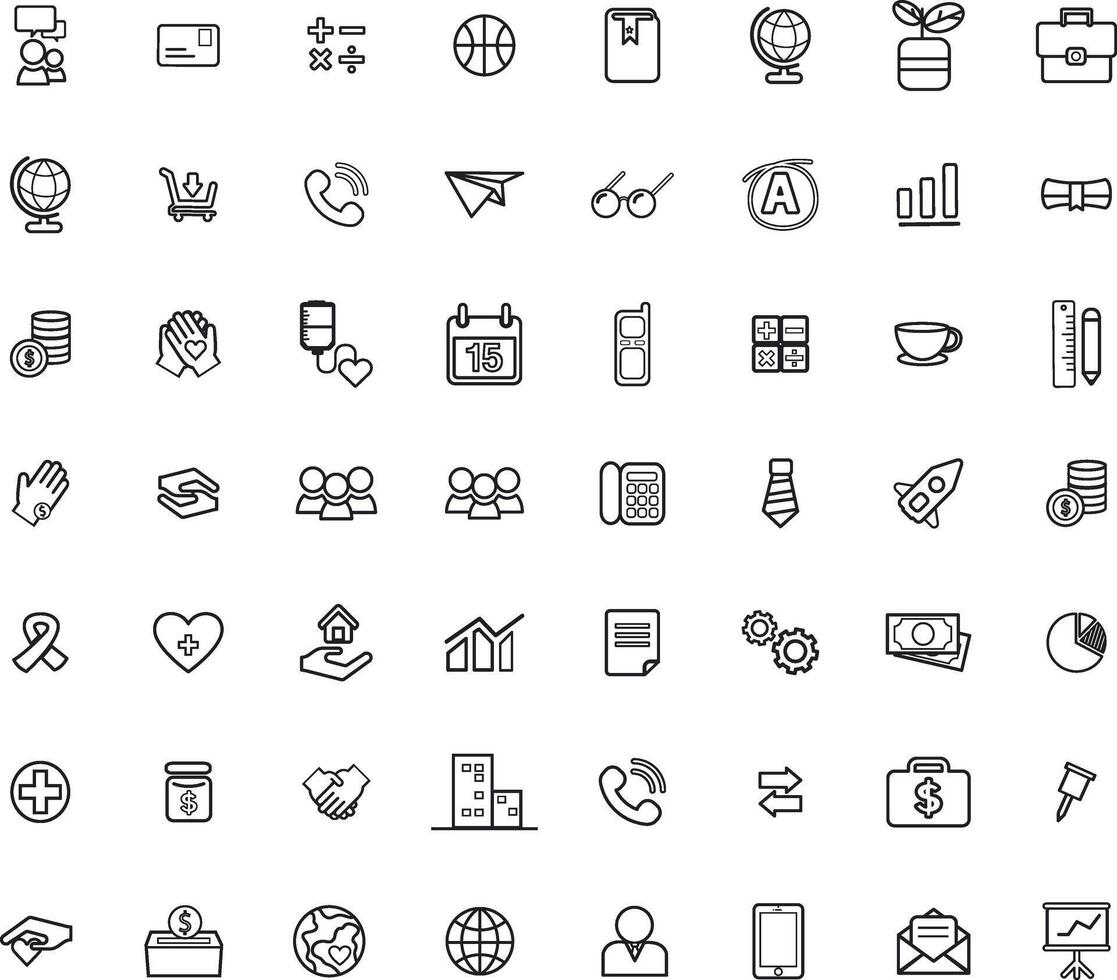 a collection of different different icons vector