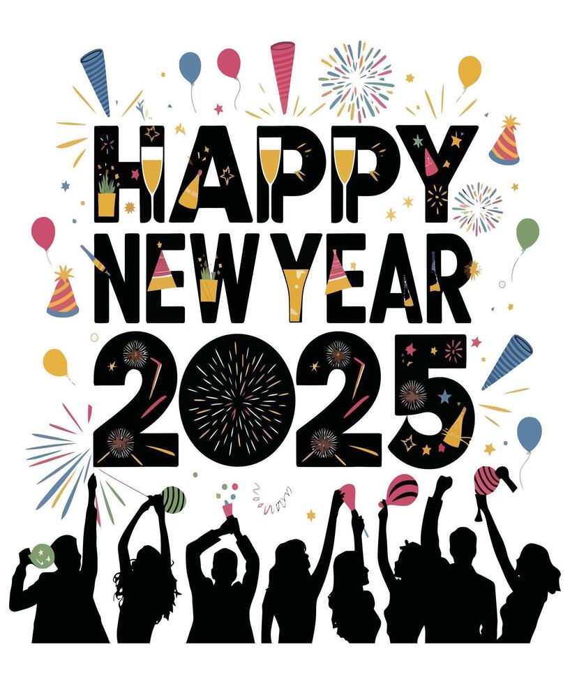 Usher in 2025 with Flair. vector