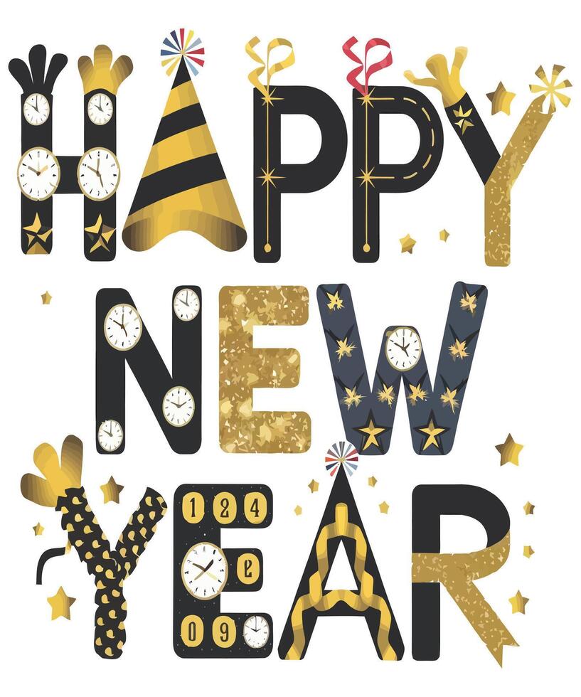 Ring in 2025 With Calligraphic Charm. vector
