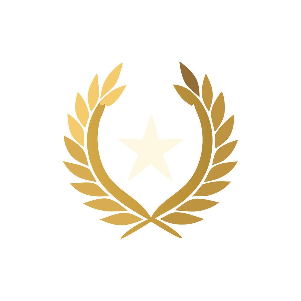 The golden star logo for a company vector