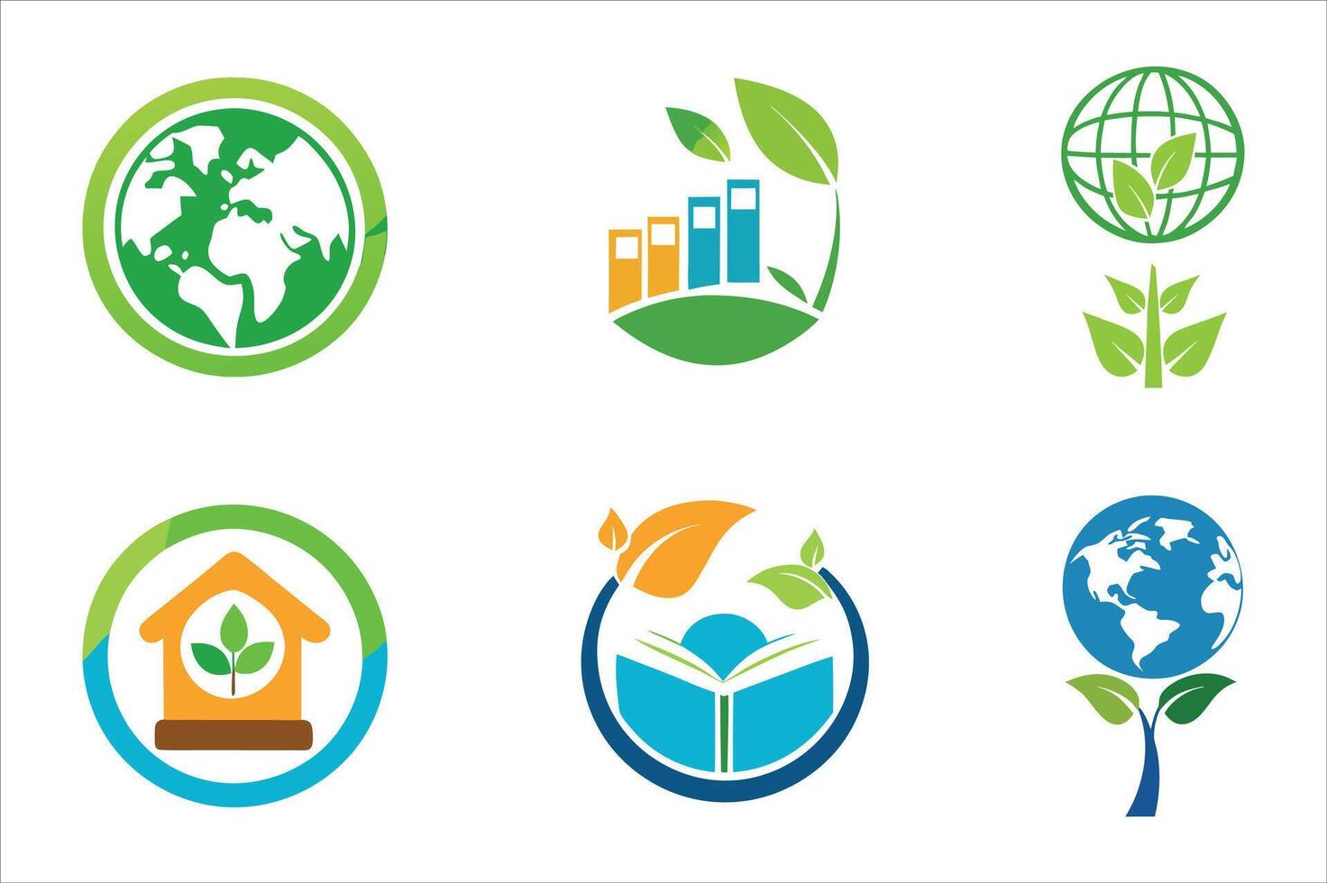 Various logos for the environment and ecology vector