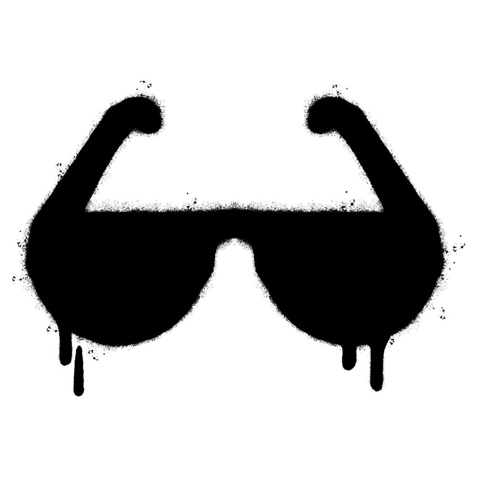 Spray Painted Graffiti Glasses icon for concept design. vector